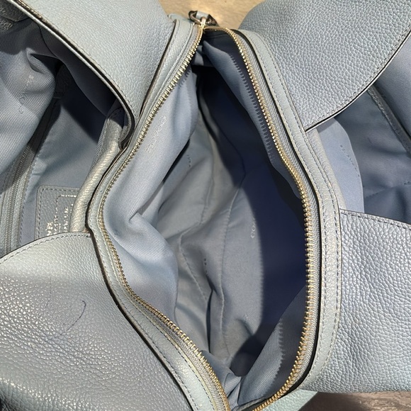 Coach Light Blue Leather Shoulder Bag - Picture 8 of 16